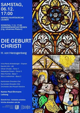 Plakat der Adventskonzerte 2025 in Dresden-Leuben