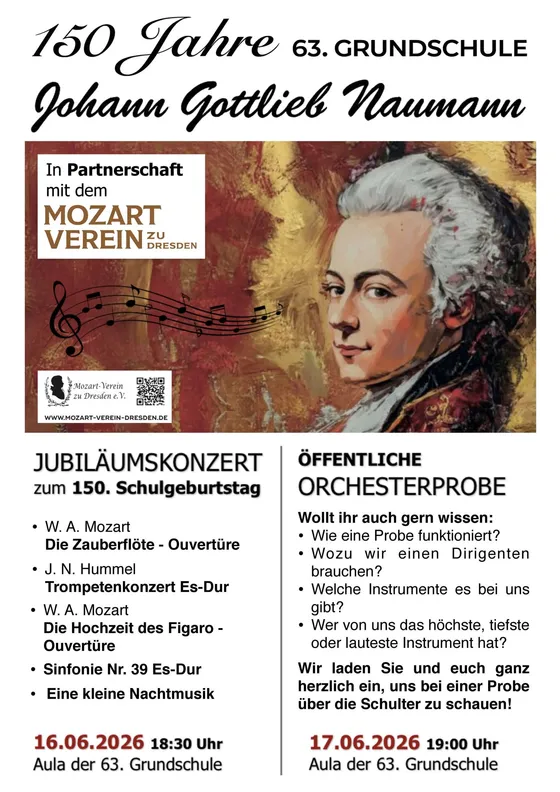 Das Kammerorchester des Mozart-Vereins beim Schülerkonzert in der Aula der 63. Grundschule
